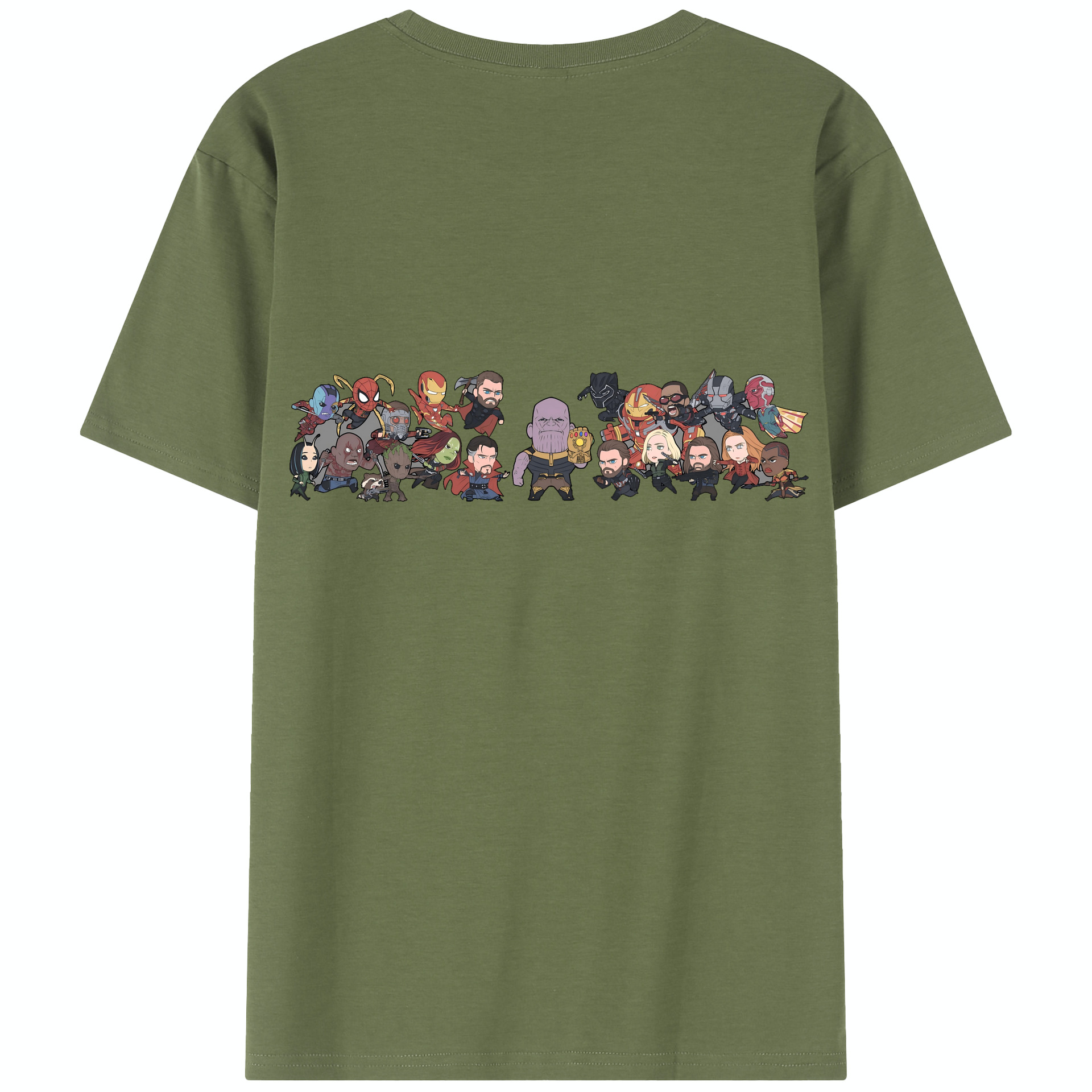 （画像用） アベンジャーズ The Avengers 綿100％半袖Tシャツ（背面プリント）